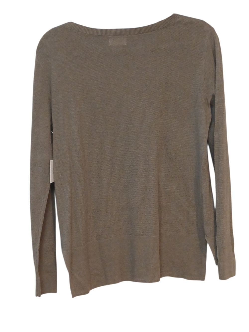 Sigrid Olsen Beige Crewneck Sweater with Shoulder Buttons - Picture 12 of 14